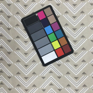 Geometric Triangles in Beige / Grey / White | Home Decor Fabric / Upholstery | 59% Polyester / 41% Cotton | 54" W | By the Yard | Regal Fabrics "Snap in Taupe"