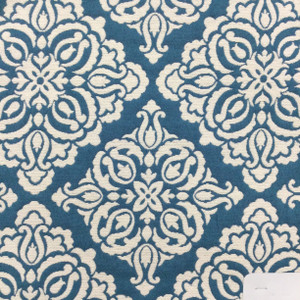 Diamond Damask in Teal and Off White | Home Decor / Upholstery | 54% Cotton / 46% Polyester | 54" W | By the Yard | Regal Fabrics "Creed in Teal"