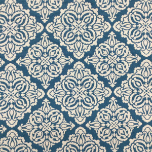 Diamond Damask in Teal and Off White | Home Decor / Upholstery | 54% Cotton / 46% Polyester | 54" W | By the Yard | Regal Fabrics "Creed in Teal"