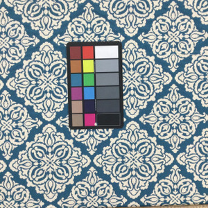 Diamond Damask in Teal and Off White | Home Decor / Upholstery | 54% Cotton / 46% Polyester | 54" W | By the Yard | Regal Fabrics "Creed in Teal"