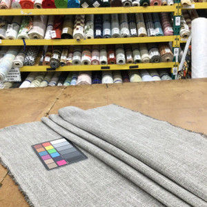 Slub Weave Fabric in Smoke Grey and White | Home Decor / Upholstery | 100% Polyester | 54" W | By the Yard | Regal Fabrics "Prize in Smoke"