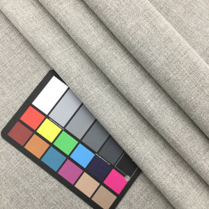 Linen Fabric Slub Weave in Dove Grey | Upholstery / Slipcovers / Curtains | Poly / Cotton / Linen Blend | 55" Wide | By the Yard | Leslie Jee Textiles "Affection" in Chia