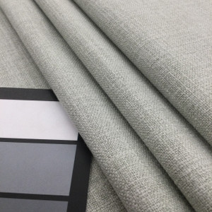 Linen Fabric Slub Weave in Light Green | Upholstery / Slipcovers / Curtains | Poly / Cotton / Linen Blend | 55" Wide | By the Yard | Leslie Jee Textiles "Affection" in Rosemary