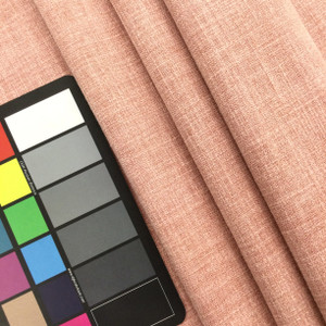 Linen Fabric Slub Weave in Cherry Blossom Pink | Upholstery / Slipcovers / Curtains | Poly / Cotton / Linen Blend | 55" Wide | By the Yard | Leslie Jee Textiles "Affection" in Cherry Blossom