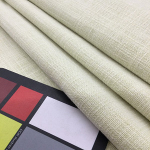 Linen Slub Weave in Pale Lime Green Fabric | Upholstery / Slipcovers / Curtains | Poly / Cotton / Linen Blend | 55" Wide | By the Yard | Leslie Jee Textiles "Affection" in Limeade