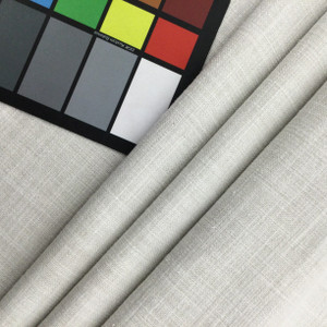 Linen Slub Weave in Ivory Off-White Fabric | Upholstery / Slipcovers / Curtains | Poly / Cotton / Linen Blend | 55" Wide | By the Yard | Leslie Jee Textiles "Affection" in Alabaster