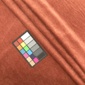 Velvet Fabric in Brick Red | Upholstery / Pillows | 57" Wide | By the Yard | Leslie Jee Textiles "Ritz" in Cordial