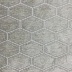 3.87 Yard Piece of Light Taupe Honeycomb Pattern Chenille Upholstery Fabric | Common Upholstery Blend | 54 inch Wide