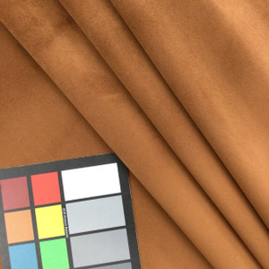 Chestnut Brown Velvet Fabric | Upholstery | 100% Polyester | 54" Wide | By the Yard | Serafina in Chestnut