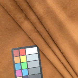 Chestnut Brown Velvet Fabric | Upholstery | 100% Polyester | 54" Wide | By the Yard | Serafina in Chestnut