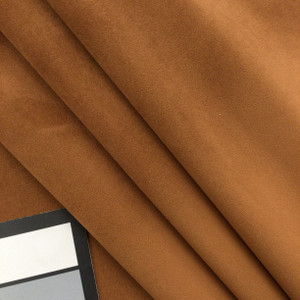 Chestnut Brown Velvet Fabric | Upholstery | 100% Polyester | 54" Wide | By the Yard | Serafina in Chestnut