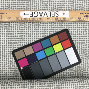 Dappled Check Jaquard Fabric in White and Grey | Medium to Heavy Upholstery | 54" Wide | By the Yard | Theory in Galvanized