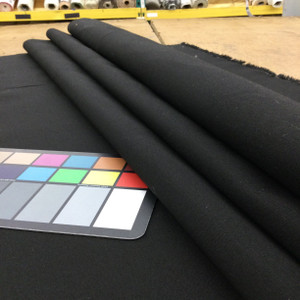 Solid Black Automotive Canvas Fabric | Water Friendly | Auto Upholstery / Patio Cushions / Curtains | Sunbrella-Like | 60" Wide | By the Yard