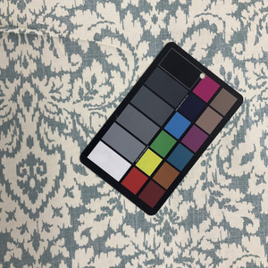 Damask Home Decor Fabric | Teal / Silver / Off White | Curtains / Light Upholstery | 100% Cotton | 54" Wide | By the Yard | Waverly "Dashing Damask" in Mineral