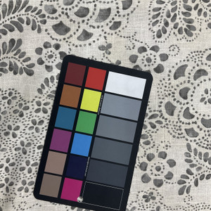 Stenciled Floral Home Decor Fabric | Grey and Off-White | Curtains / Light Upholstery | Linen / Rayon | 54" Wide | By the Yard | PKL Studio "Katazome Garden" in Cinder