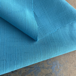 Richloom Solarium Outdoor Da Vinci Slub Turquoise | Medium Weight Outdoor Fabric | Home Decor Fabric | 54" Wide