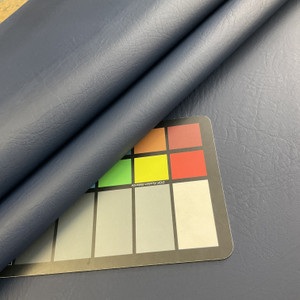 Richloom Fortress Marine Vinyl Outing Navy | Very Heavyweight Faux Leather, Vinyl, Marine Vinyl Fabric | Home Decor Fabric | 54" Wide