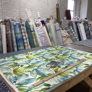 Richloom Solarium Outdoor Seneca Caribe | Lightweight Outdoor Fabric | Home Decor Fabric | 54" Wide