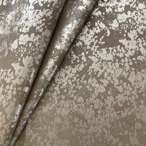 Richloom Tough Vinyl Winton Metallic Gold | Medium/Heavyweight Vinyl, Faux Leather Fabric | Home Decor Fabric | 54" Wide
