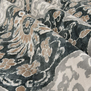 Richloom Sulton Charcoal | Home Decor Fabric | 55" Wide