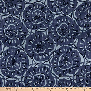 Richloom Platinum Inaki Slub Duck Ink | Medium/Heavyweight Duck Fabric | Home Decor Fabric | 54" Wide