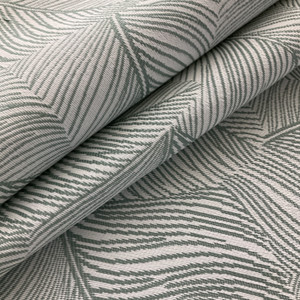 Richloom Fortress Clear Flutter in Pool | Upholstery Fabric | Leaf Design in Teal Green and White | Heavyweight | 54" Wide | By the Yard