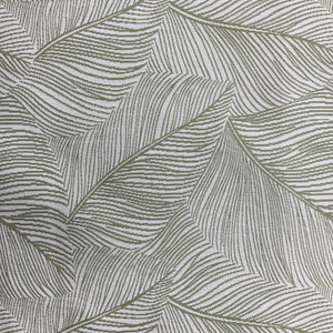 Richloom Fortress Clear Flutter in Kiwi | Upholstery Fabric | Leaf Design in Green and White | Heavyweight | 54" Wide | By the Yard
