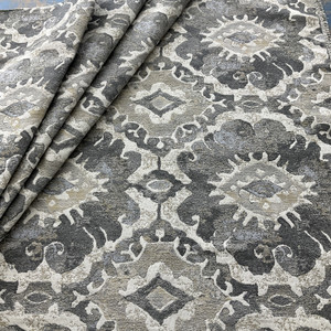 Richloom Platinum Yasariah Jacquard Cement | Heavyweight Jacquard Fabric | Home Decor Fabric | 55" Wide