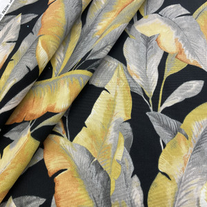 Richloom Solarium Mekko Outdoor Noir | Very Heavyweight Outdoor Fabric | Home Decor Fabric | 54" Wide