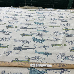Premier Prints Vintage Air Felix/Natural | Medium Weight Duck Fabric | Home Decor Fabric | 54" Wide
