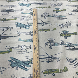 Premier Prints Vintage Air Felix/Natural | Medium Weight Duck Fabric | Home Decor Fabric | 54" Wide