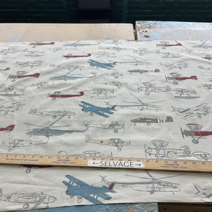Premier Prints Vintage Air Pewter/Natural | Medium Weight Duck Fabric | Home Decor Fabric | 54" Wide