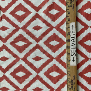 Terrasol Indoor/Outdoor Aztec Inspired Coral | Medium Weight Outdoor Fabric | Home Decor Fabric | 54" Wide