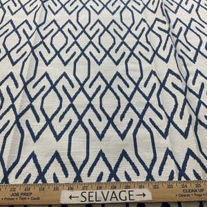 Lacefield Designs Zoe Blend Navy | Medium Weight Basketweave Fabric | Home Decor Fabric | 55" Wide