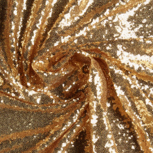 Glam Sequin & Stretch Mesh Gold | Medium/Heavyweight Mesh Fabric | Home Decor Fabric | 58" Wide