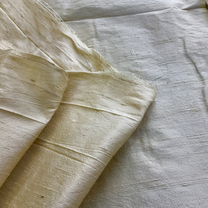 Dupioni Silk Fabric Vanilla | Lightweight Dupioni Fabric | Home Decor Fabric | 54" Wide