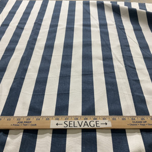 Premier Prints Canopy Stripe Primary Navy | Medium Weight Duck Fabric | Home Decor Fabric | 54" Wide