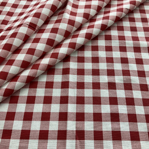 Premier Prints Plaid Duck Lipstick | Medium Weight Duck Fabric | Home Decor Fabric | 54" Wide