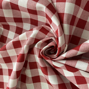 Premier Prints Plaid Duck Lipstick | Medium Weight Duck Fabric | Home Decor Fabric | 54" Wide