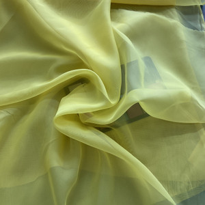 120" Sheer Voile Yellow | Very Lightweight Voile Fabric | Home Decor Fabric | 120" Wide