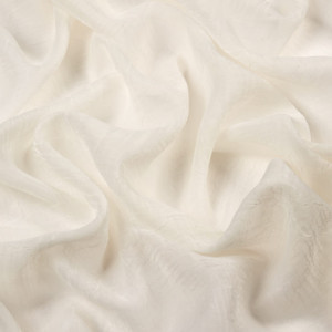 108" Crushed Sheer Voile Ivory | Very Lightweight Voile Fabric | Home Decor Fabric | 108" Wide
