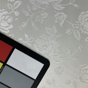 Rose Satin Jacquard Ivory | Lightweight Jacquard, Satin Fabric | Home Decor Fabric | 58" Wide