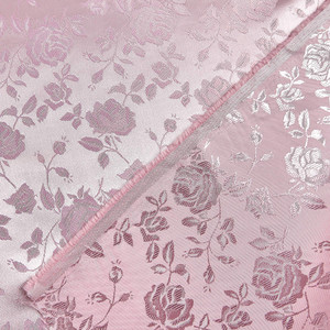 Rose Satin Jacquard Pink | Lightweight Jacquard, Satin Fabric | Home Decor Fabric | 58" Wide