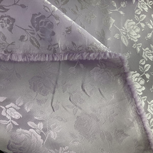 Rose Satin Jaquard Lavender | Lightweight Jacquard, Satin Fabric | Home Decor Fabric | 58" Wide