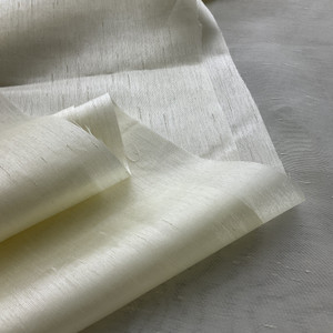120" Faux Dupioni Ivory | Very Lightweight Dupioni Fabric | Home Decor Fabric | 120" Wide