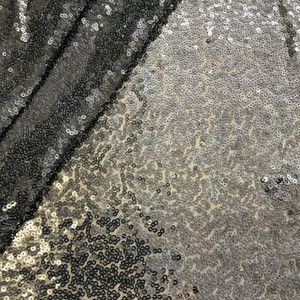 Glitz Sequin & Stretch Mesh Black | Medium Weight Mesh Fabric | Home Decor Fabric | 52" Wide