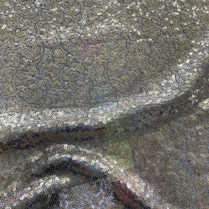 Glitz Sequin & Mesh Creative Gold | Medium Weight Mesh Fabric | Home Decor Fabric | 52" Wide