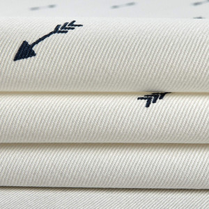 Premier Prints Mini Arrow Twill White/Premier Navy | Medium Weight Twill Fabric | Home Decor Fabric | 54" Wide