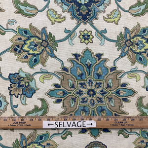 Magnolia Home Fashions Brooklyn Ocean | Medium Weight Duck Fabric | Home Decor Fabric | 54" Wide