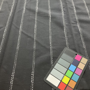 Carlo in Black | Home Decor Fabric | Dotted Stripe | Black / White | Premier Prints | Medium Weight | 54" Wide | By the Yard